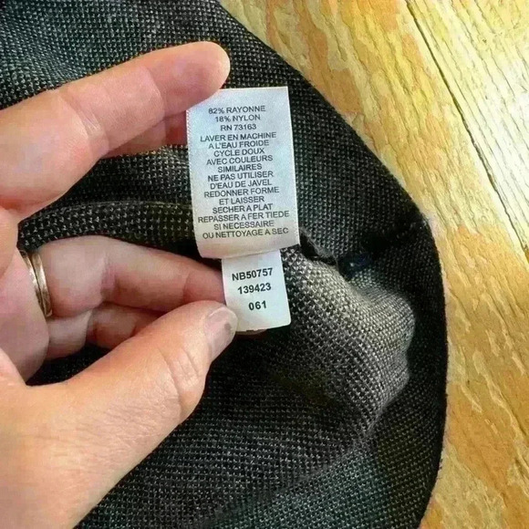 Spence Knit Skirt, Striped Knit Skirt Black, Grey and Beige, Size Small - Picture 5 of 6